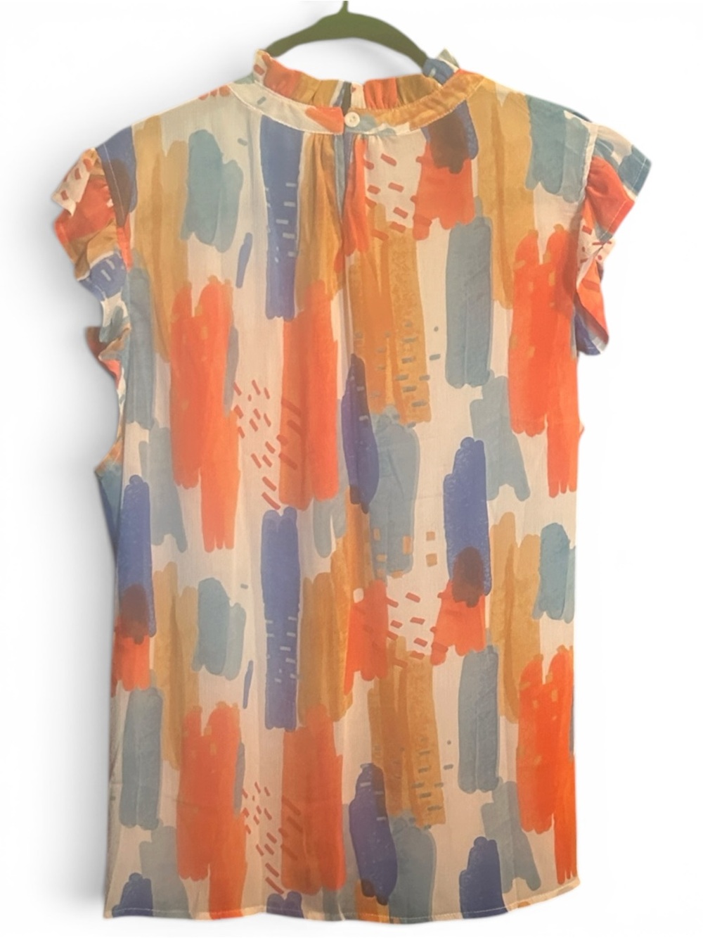 2xl Colorful Abstract Print Women's Blouse - Picture 3 of 6
